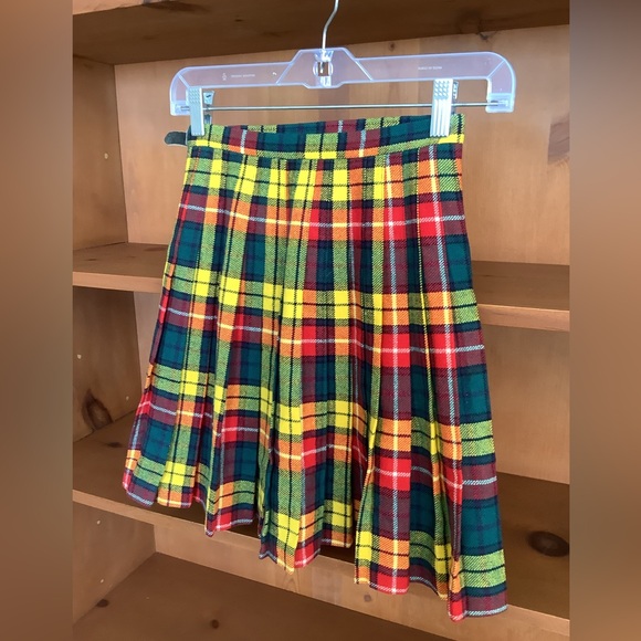 Vintage Laird Portch of Scotland Tartan Wrap Mini Skirt 100% Wool Size 6 - Picture 7 of 13